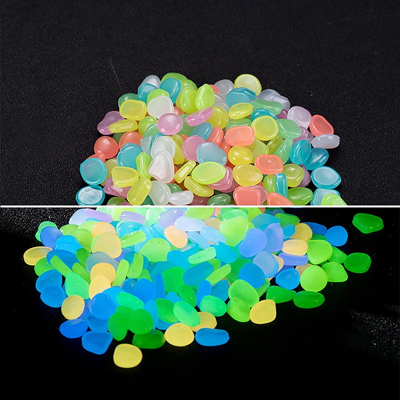 Aquarium Fish Glow In The Dark - 100 шт. светящихся камней для сада,