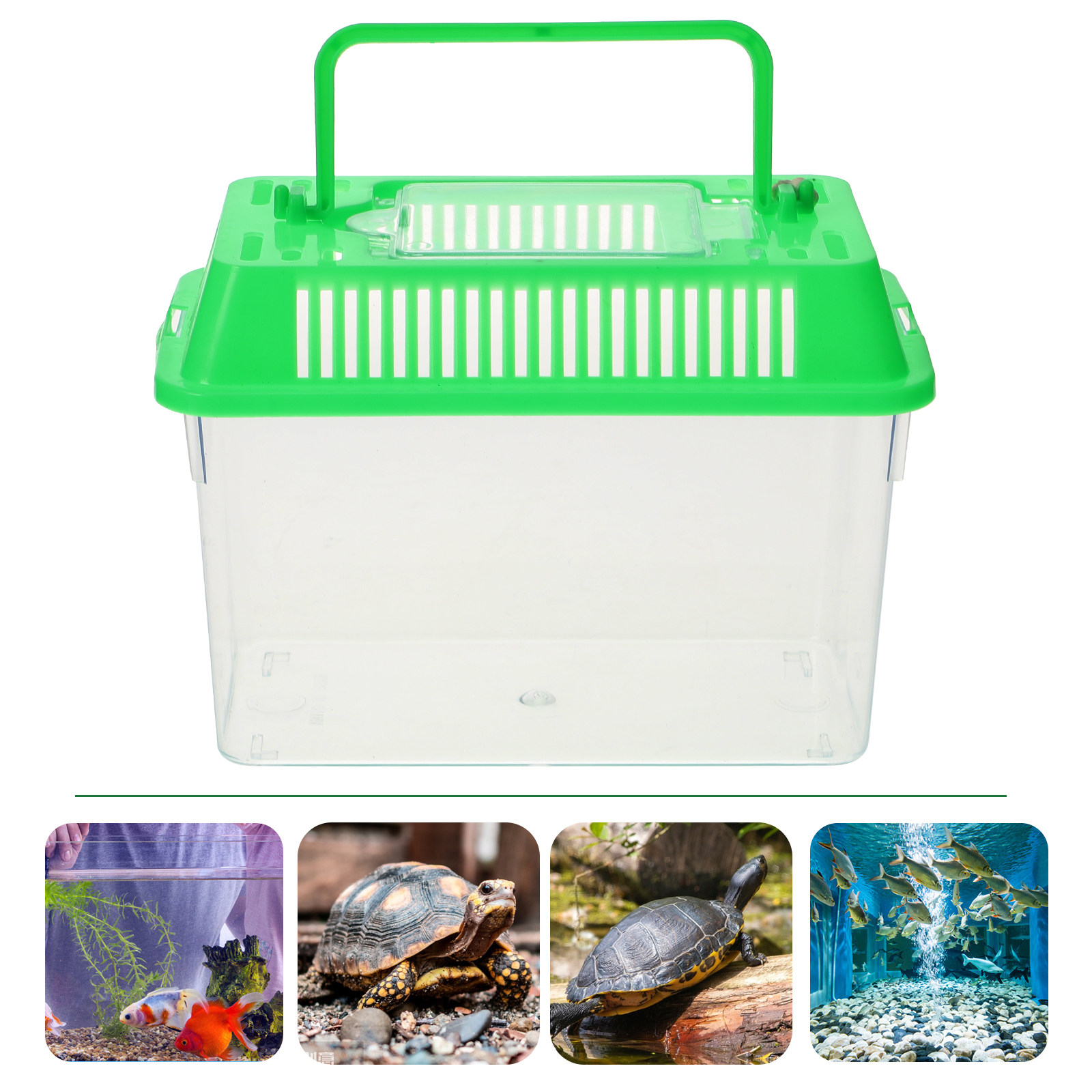 Aquarium Fish Goldfish - Пластиковый портативный мини-аквариум для домашних рыбок,