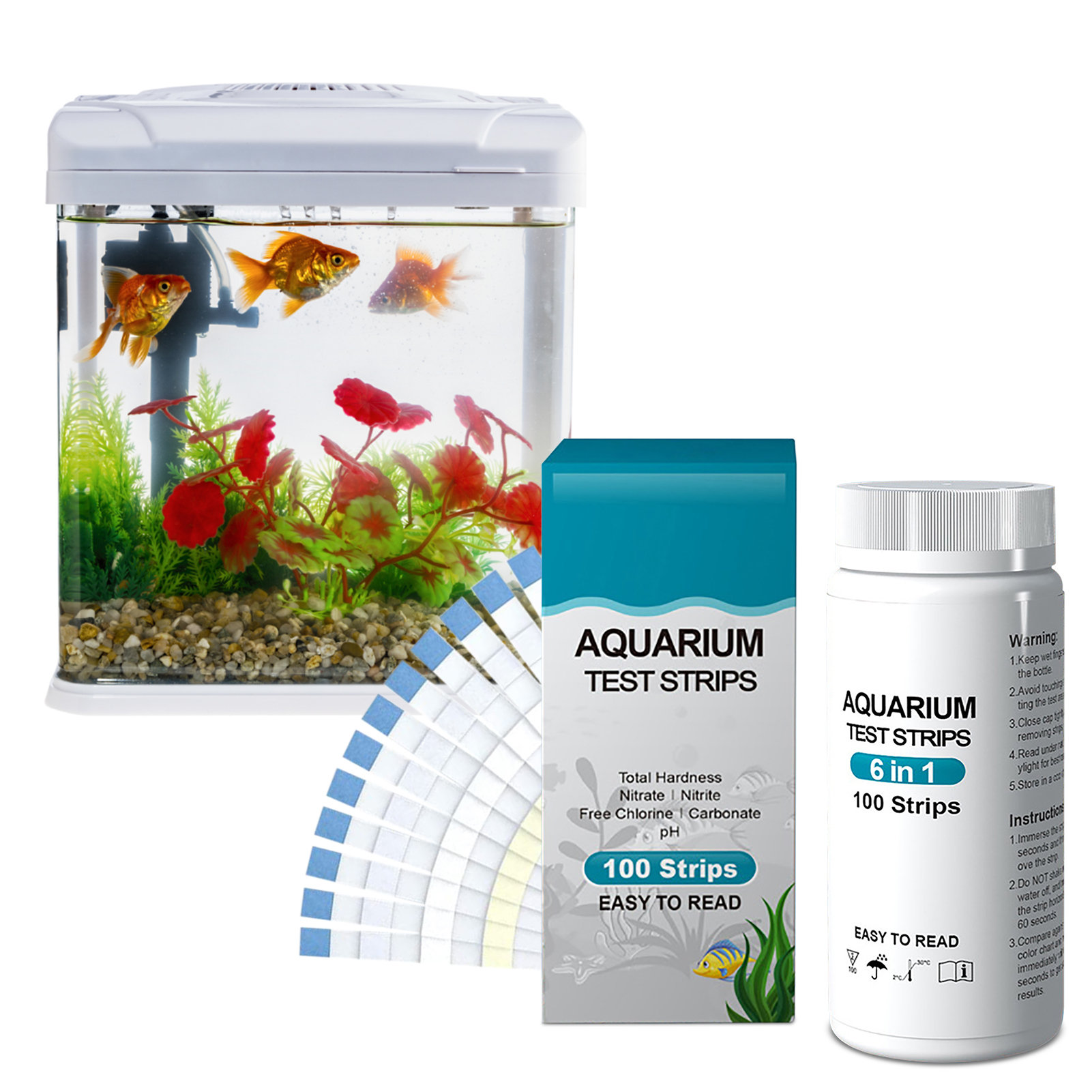 Aquarium Fish In Pond - Тест-полоски 6 в 1 для определения