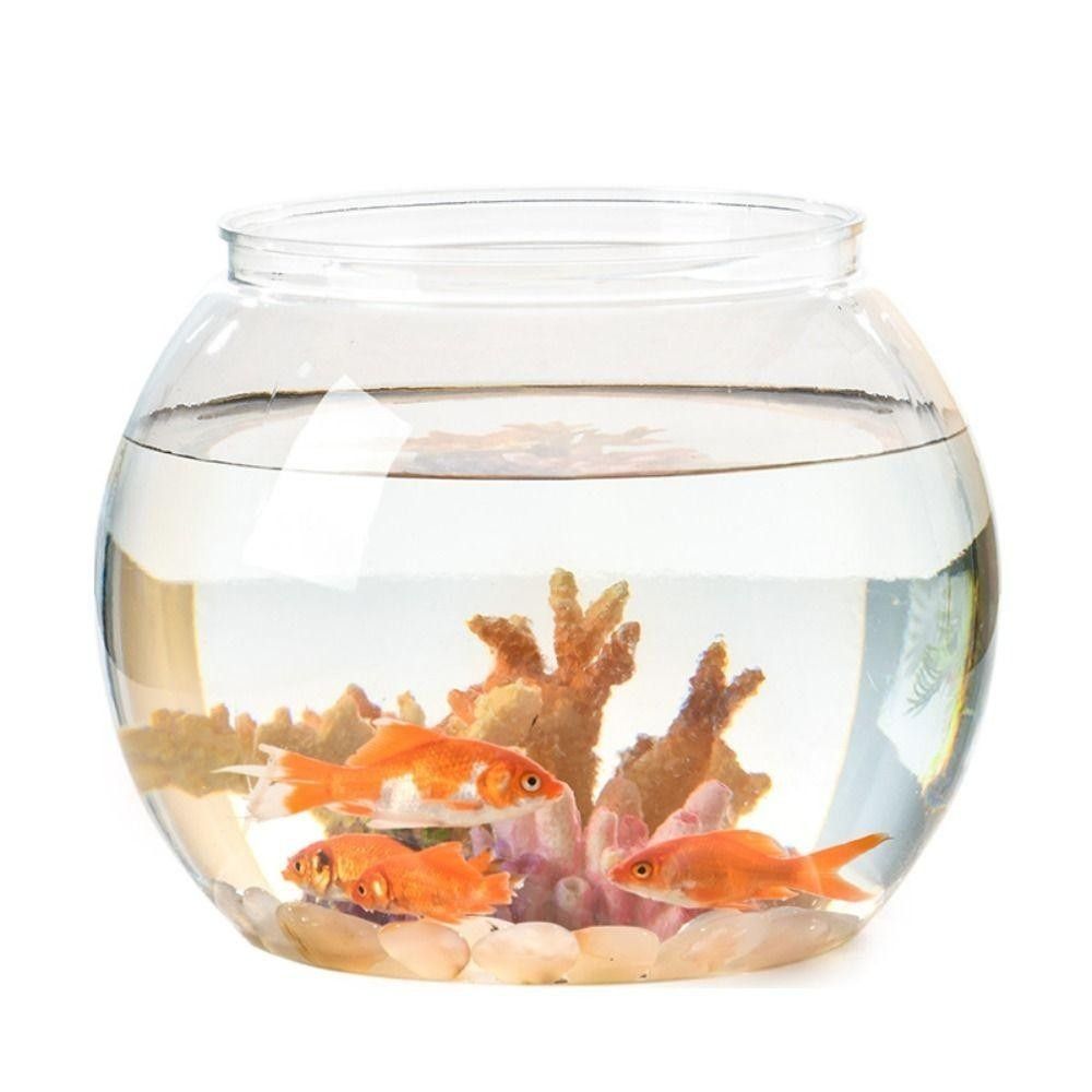 Aquarium Fish Goldfish - Портативный прозрачный аквариум круглой формы, небьющийся,
