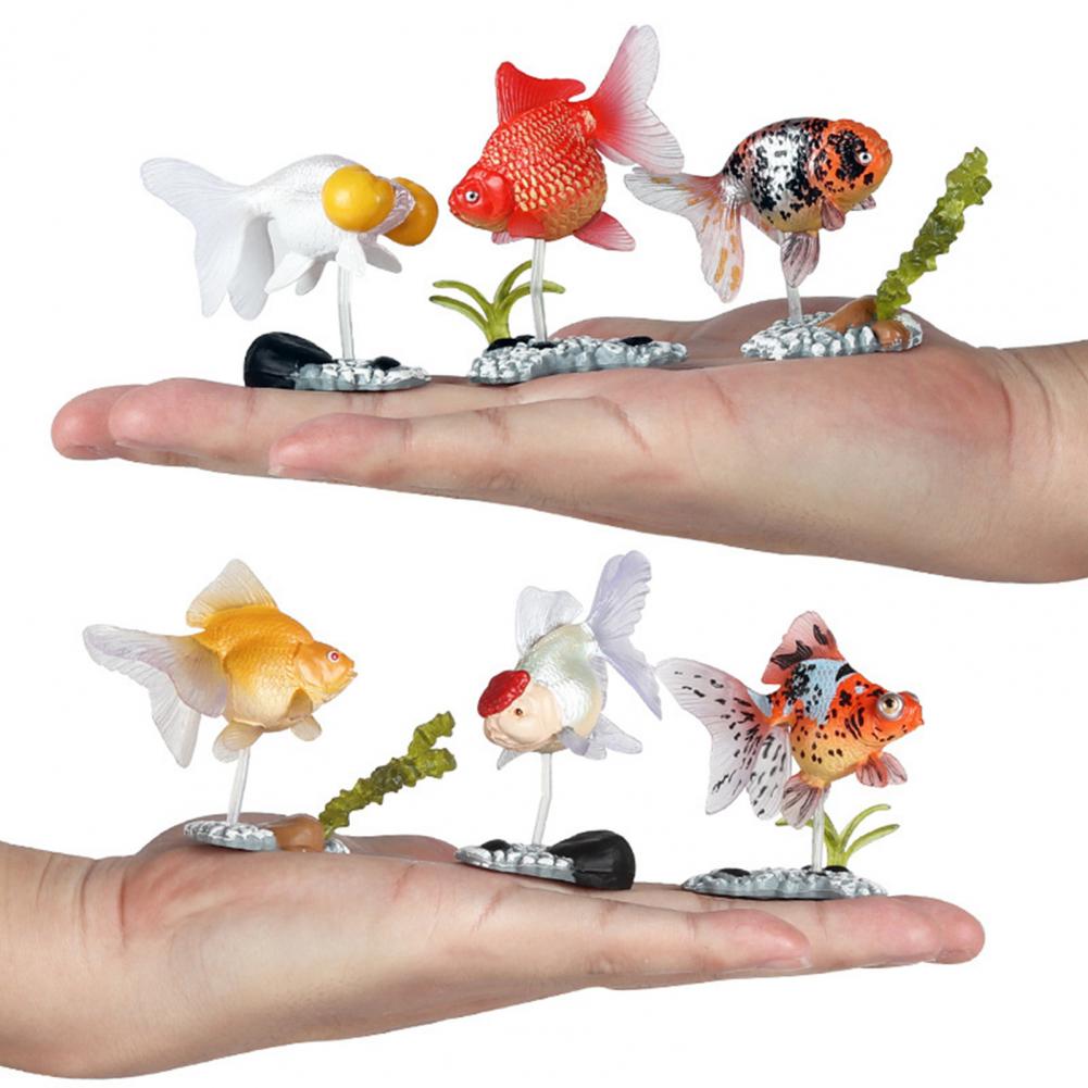 Aquarium Fish Goldfish - Миниатюрная искусственная рыба, реалистичная фигурка золотой