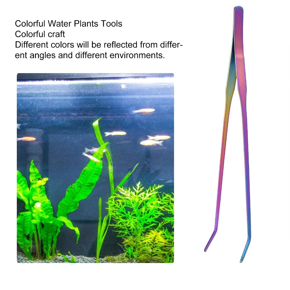 Aquarium Fish Rainbow - Пинцет для аквариума из нержавеющей стали,