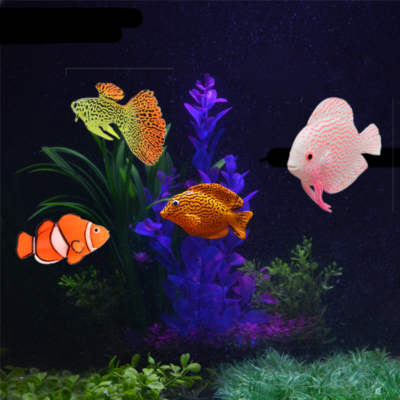 Aquarium Fish Glow In The Dark - Светящаяся в темноте силиконовая декорация для