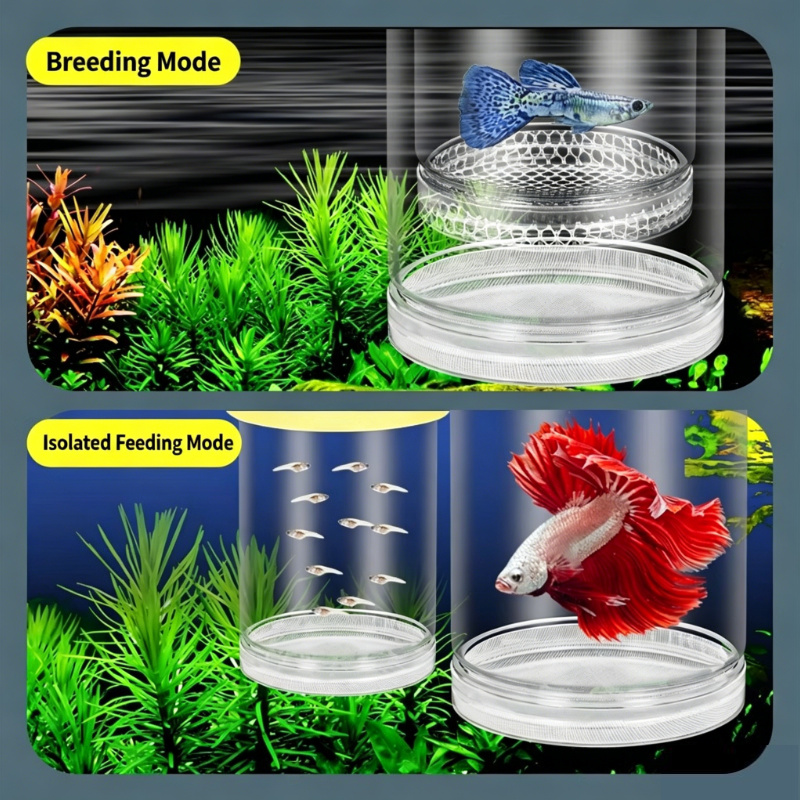 Aquarium Fish Jar - Прозрачный плавающий аквариумный отсадник, многофункциональный разделитель
