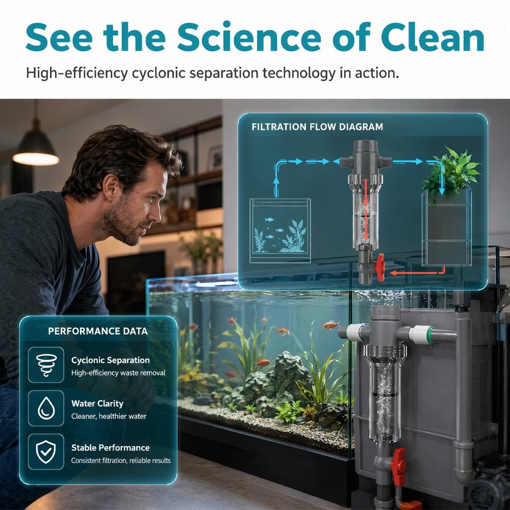 Aquarium Fish Rate - Сепаратор для аквариумных отходов с резьбой